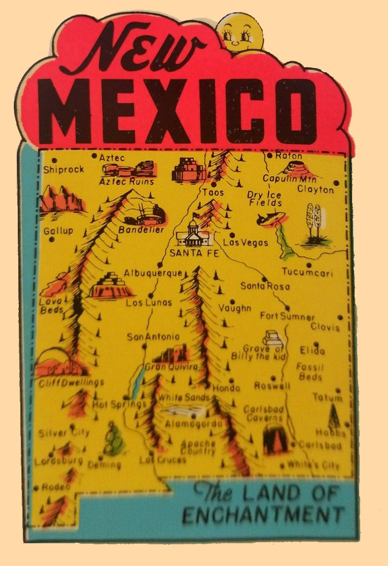 (image for) New Mexico (1) Land Of Enchantment Vintage Vacation Sticker